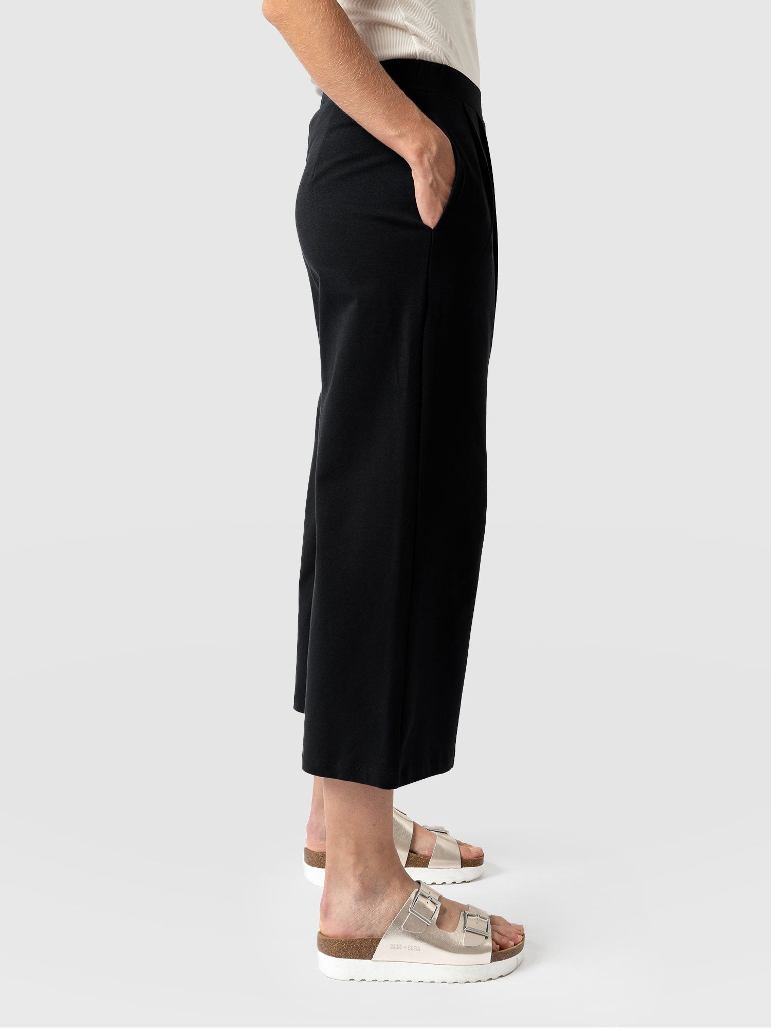 City Culotte Black - Women's Culottes | Saint + Sofia® UK